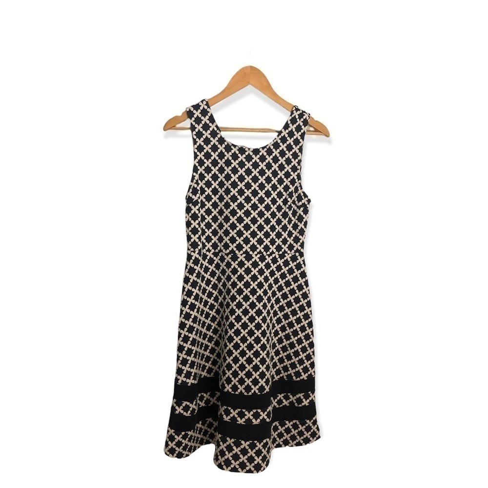 Mauvette Midi Navy and White Tank Dress Medium